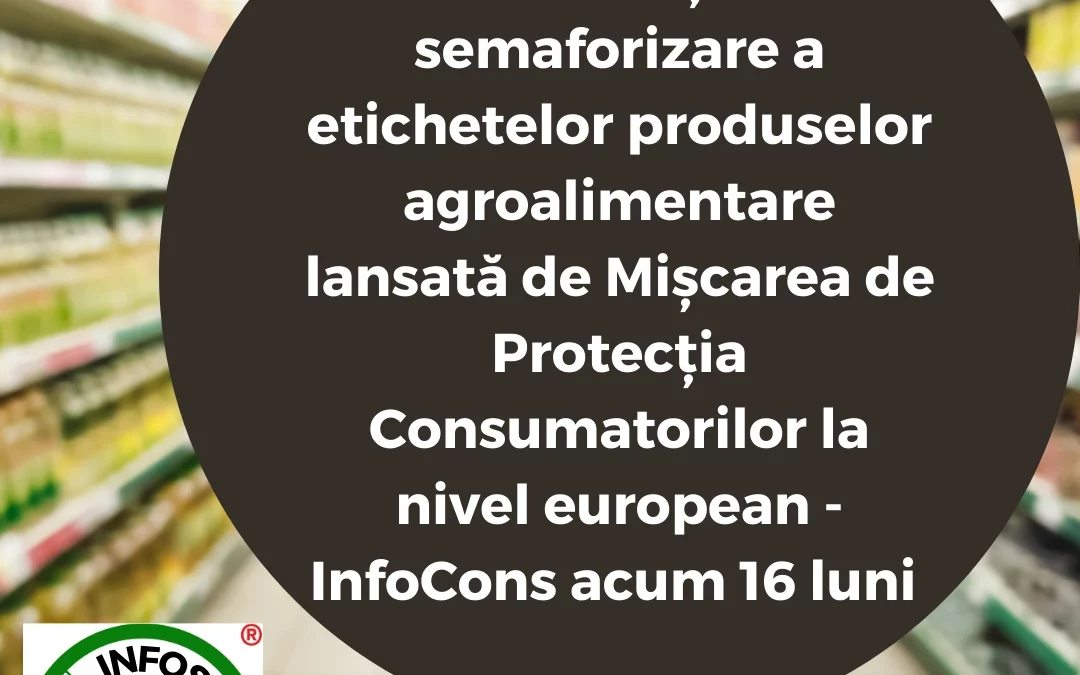 Inițiativa de semaforizare a etichetelor produselor agroalimentare lansată de Mișcarea de Protecția Consumatorilor la nivel european – InfoScore 