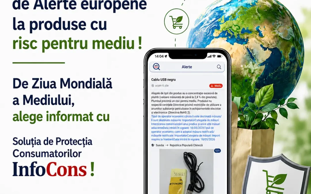 Peste 260 de Alerte europene la produse cu risc pentru mediu ! De Ziua Mondială a Mediului, alege informat !